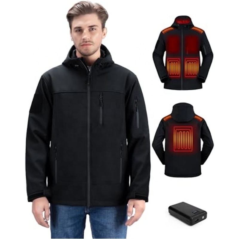 Customized Heated Light-weight Winter Jackets for Males – Waterproof, Windproof, Comfortable, Washable with Zip Closure