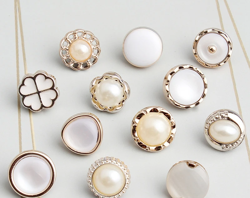 Wholesale Small Ornamental Spherical Plastic ABS Pearl Shank Buttons for Shirts