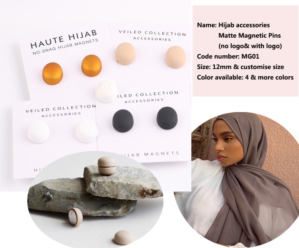 Zinc Alloy & Magnet Hijab Equipment for Girls - Comfy All-Day Put on for Conventional Muslim Clothes